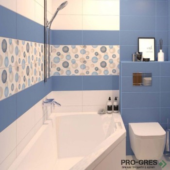 Плочки за баня Superceramica Smile Disco Azul 20×50 см