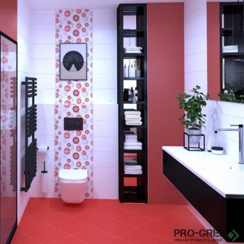 Плочки за баня Superceramica Smile Disco Rojo 20×50 см