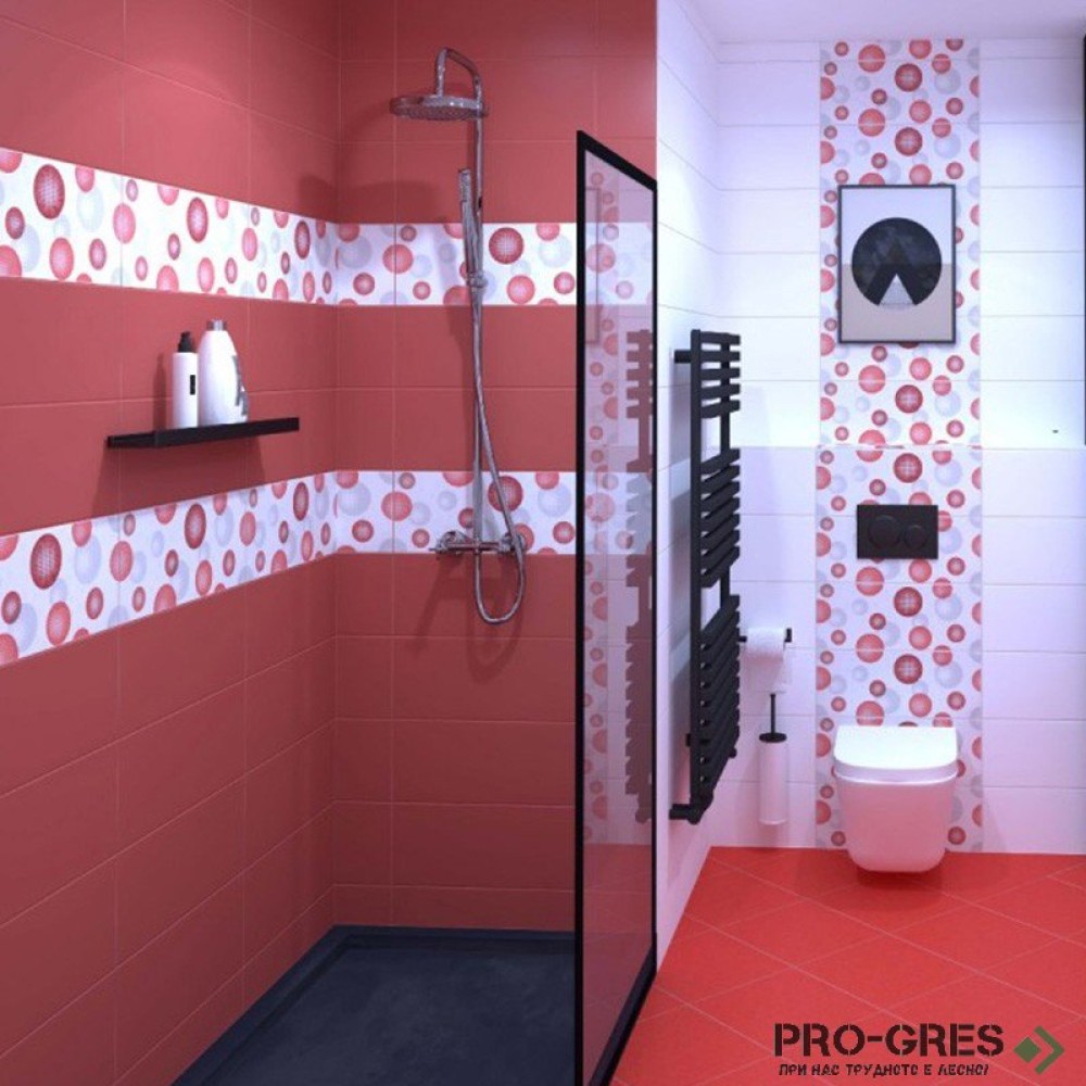 Плочки за баня Superceramica Smile Disco Rojo 20×50 см Плочки за баня Superceramica Smile Disco Rojo 20×50 см