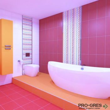 Плочки за баня Superceramica Smile Rojo 20×50 см