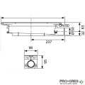 Тяло за вграждане за лентов сифон TECE Drainprofile 673001