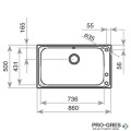 Иноксова мивка Teka,  BIG BOWL 80 1C PLUS (Bahia PLUS), 12127001