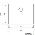 Подплотова гранитна мивка Teka Square 50.40 TG 115230022