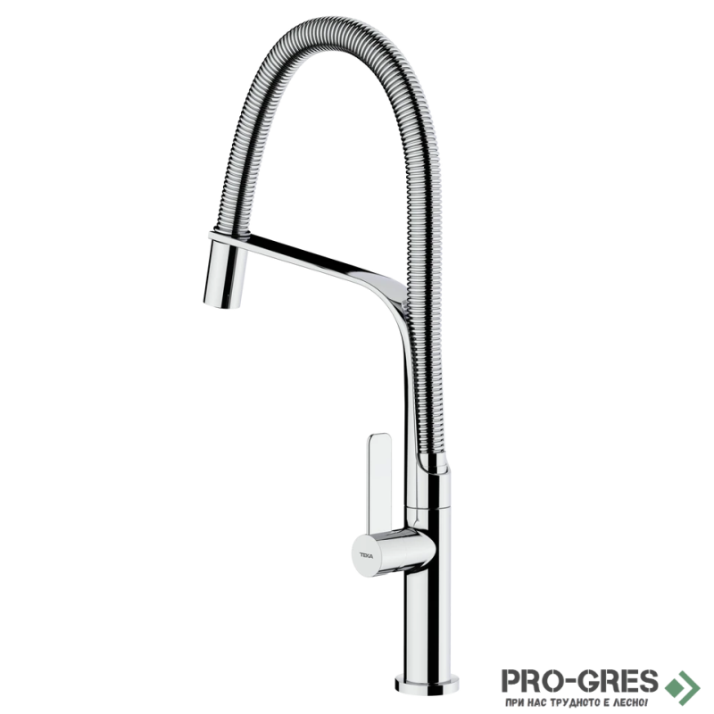 Кухненски смесител, подвижен душ, хром, TEKA, FO 999 ХРОМ, 629990200