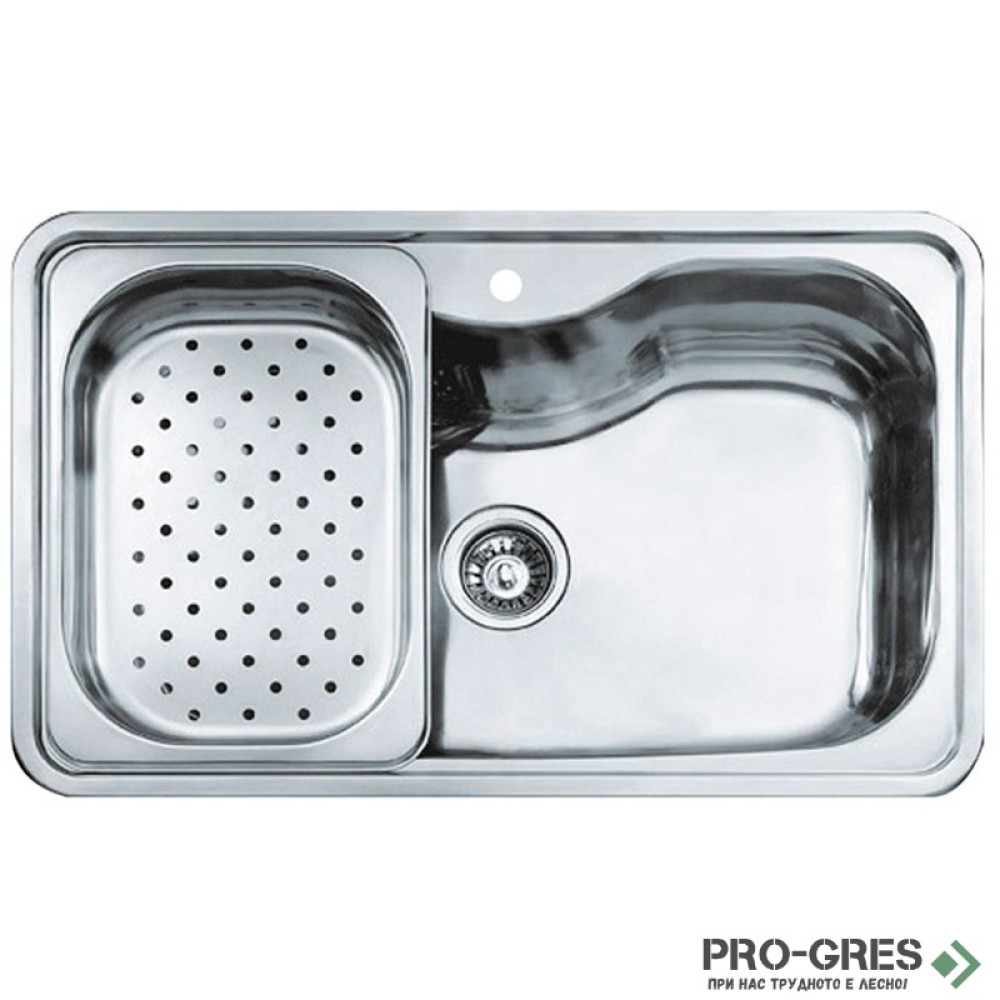 Иноксова мивка за вграждане, гладка, Teka,  BIG BOWL 80 1С (Bahia), 40150000