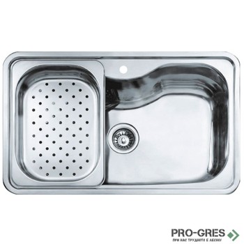 Иноксова мивка за вграждане, гладка, Teka,  BIG BOWL 80 1С (Bahia), 40150000