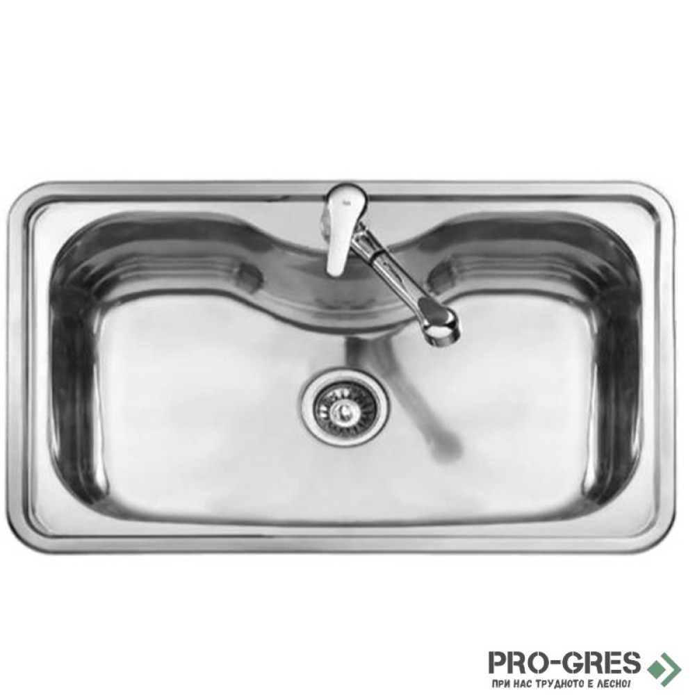 Иноксова мивка за вграждане, гладка, Teka,  BIG BOWL 80 1С (Bahia), 40150000