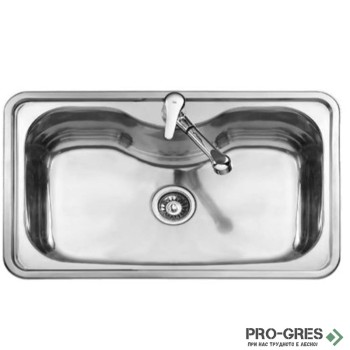 Иноксова мивка за вграждане, гладка, Teka,  BIG BOWL 80 1С (Bahia), 40150000
