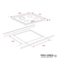 Стъклокерамичен плот за вграждане с 3 зони 60х51х5,1 см, 5400W, черно стъкло, Teka, Easy TZ 6315