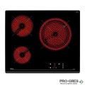 Стъклокерамичен плот за вграждане с 3 зони 60х51х5,1 см, 5400W, черно стъкло, Teka, Easy TZ 6315