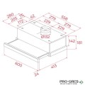 Абсорбатор за вграждане 60х30,4/43,7х18,1см, 304м³/ч, Клас D, Teka, Easy TL 6310