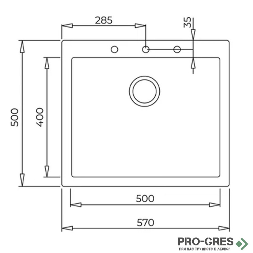 Гранитна мивка Teka ForSquare 50.40 TG 115230008