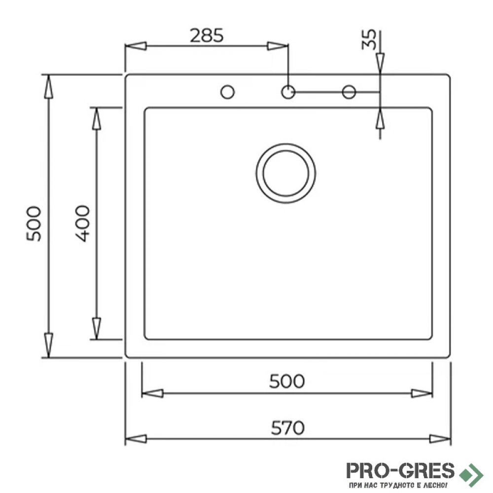 Гранитна мивка Teka ForSquare 50.40 TG 115230006
