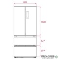 Комбиниран хладилник, цвят черен, Teka, French Door ,LongLife No Frost  Е.6010.1.ЧЕ