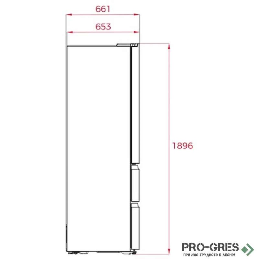 Комбиниран хладилник Teka, French Door, LongLife No Frost Е.6010.1.ИН