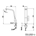 Кухненски смесител, плосък въртящ се чучур, хром, Teka, ICON ICC 915 ХРОМ, 116030004
