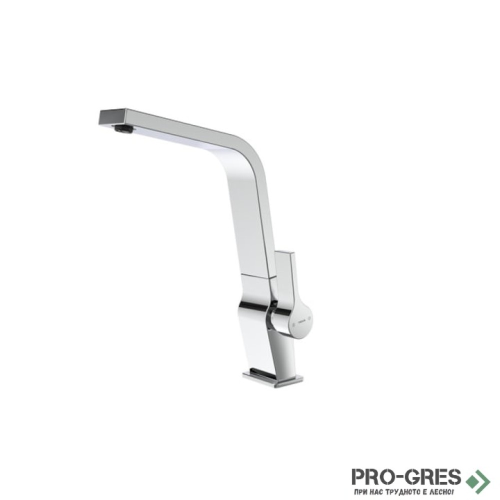 Кухненски смесител, плосък въртящ се чучур, хром, Teka, ICON ICC 915 ХРОМ, 116030004