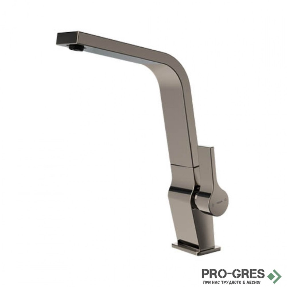Кухненски смесител, плосък въртящ се чучур, титан, Teka, ICON ICC 915, 116030005