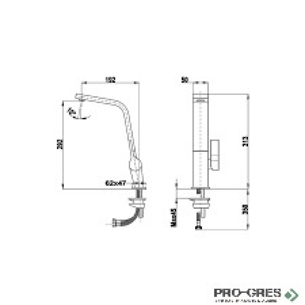 Кухненски смесител, плосък въртящ се чучур, месинг, Teka, ICON ICC 915