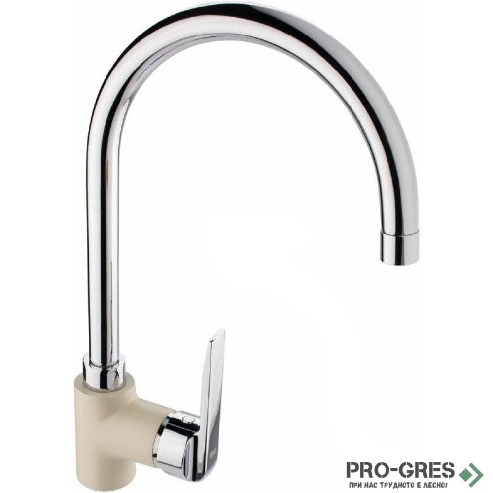 Кухненски смесител, въртящ се чучур, хром-сл. кост, Teka, INCA 995,  53995120T