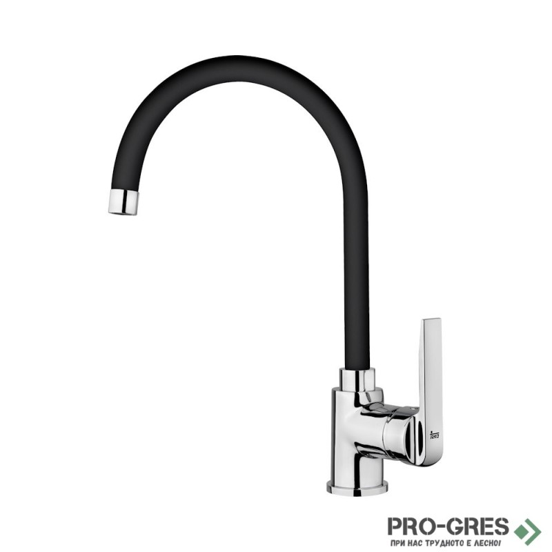 Кухненски смесител, въртящ се чучур, черен, Teka, INCA 995, 53995120FN