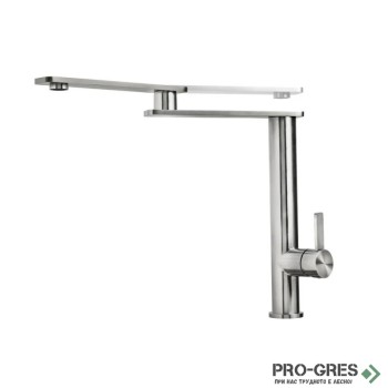Кухненски смесител, въртящ се чучур, инокс, Teka, INX 918, 749180200