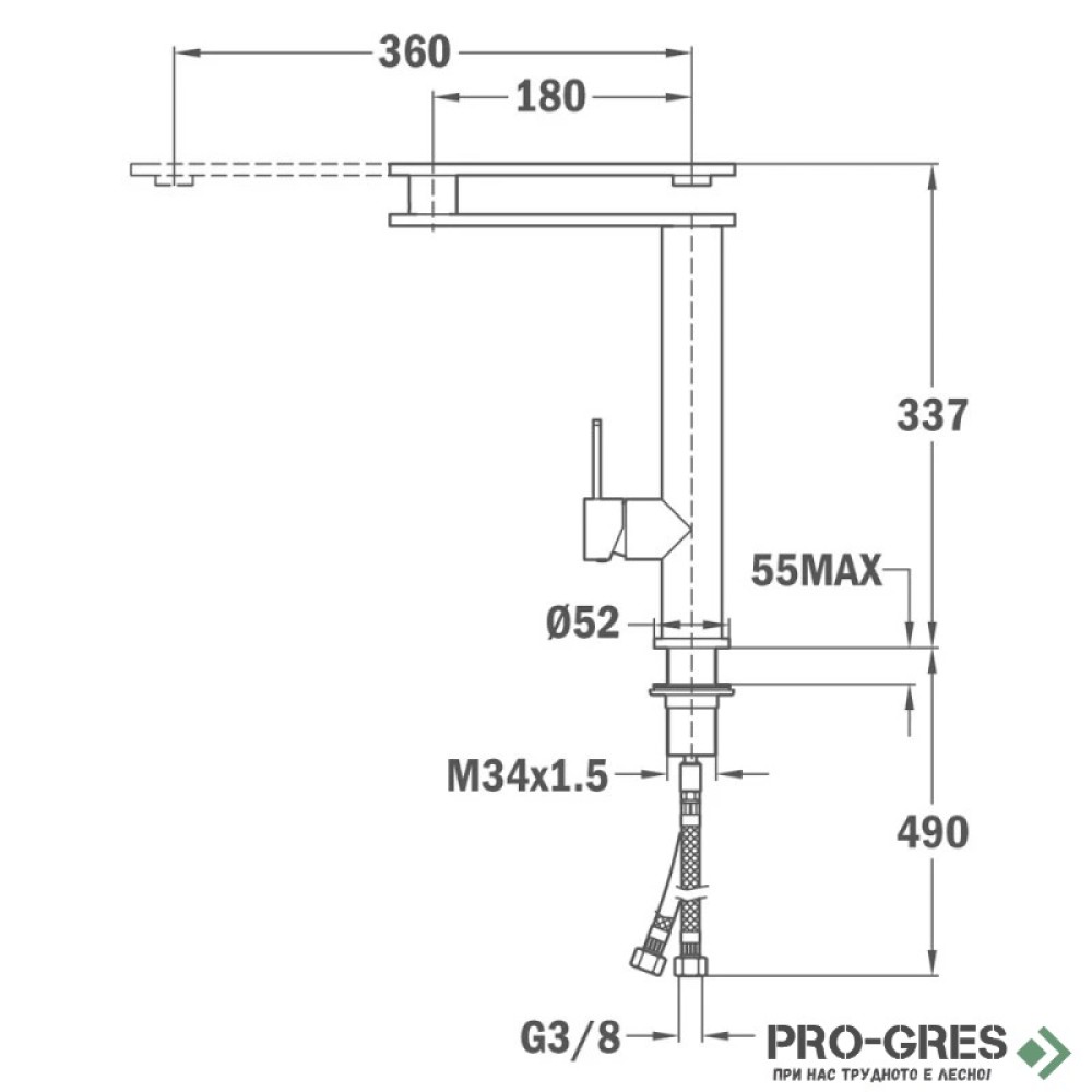 Кухненски смесител, въртящ се чучур, инокс, Teka, INX 918, 749180200