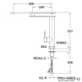 Кухненски смесител, въртящ се чучур, инокс, Teka, INX 918, 749180200