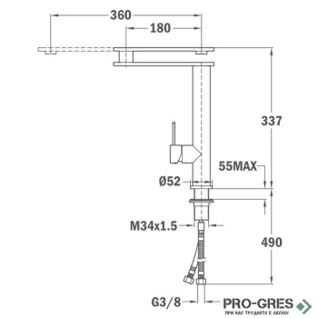 Кухненски смесител, въртящ се чучур, инокс, Teka, INX 918, 749180200 Кухненски смесител, въртящ се чучур, инокс, Teka, INX 918, 749180200