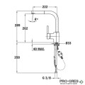 Смесител за кухня с висок чучур, Teka Maestro Ares 938 Pull-out