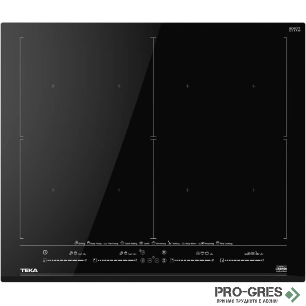 Индукционен плот за вграждане с 4 зони 60х51х5.7 см, Teka, Maestro DirectSense IZF 68700 MST
