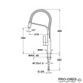 Смесител за кухня с висок чучур, черен, Teka Maestro FO 997