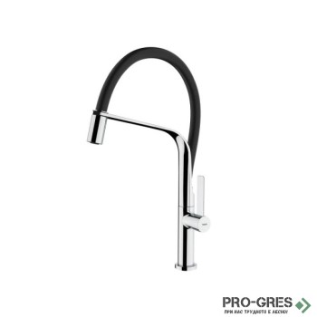 Смесител за кухня с висок чучур, черен, Teka Maestro FO 997