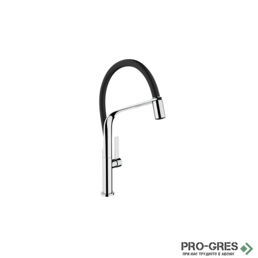 Смесител за кухня с висок чучур, черен, Teka Maestro FO 997