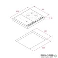 Индукционен плот за вграждане с 3 зони 60х51х5.3 см, 7200W, черно стъкло, Teka, Maestro IZS 67620 SlideCooking