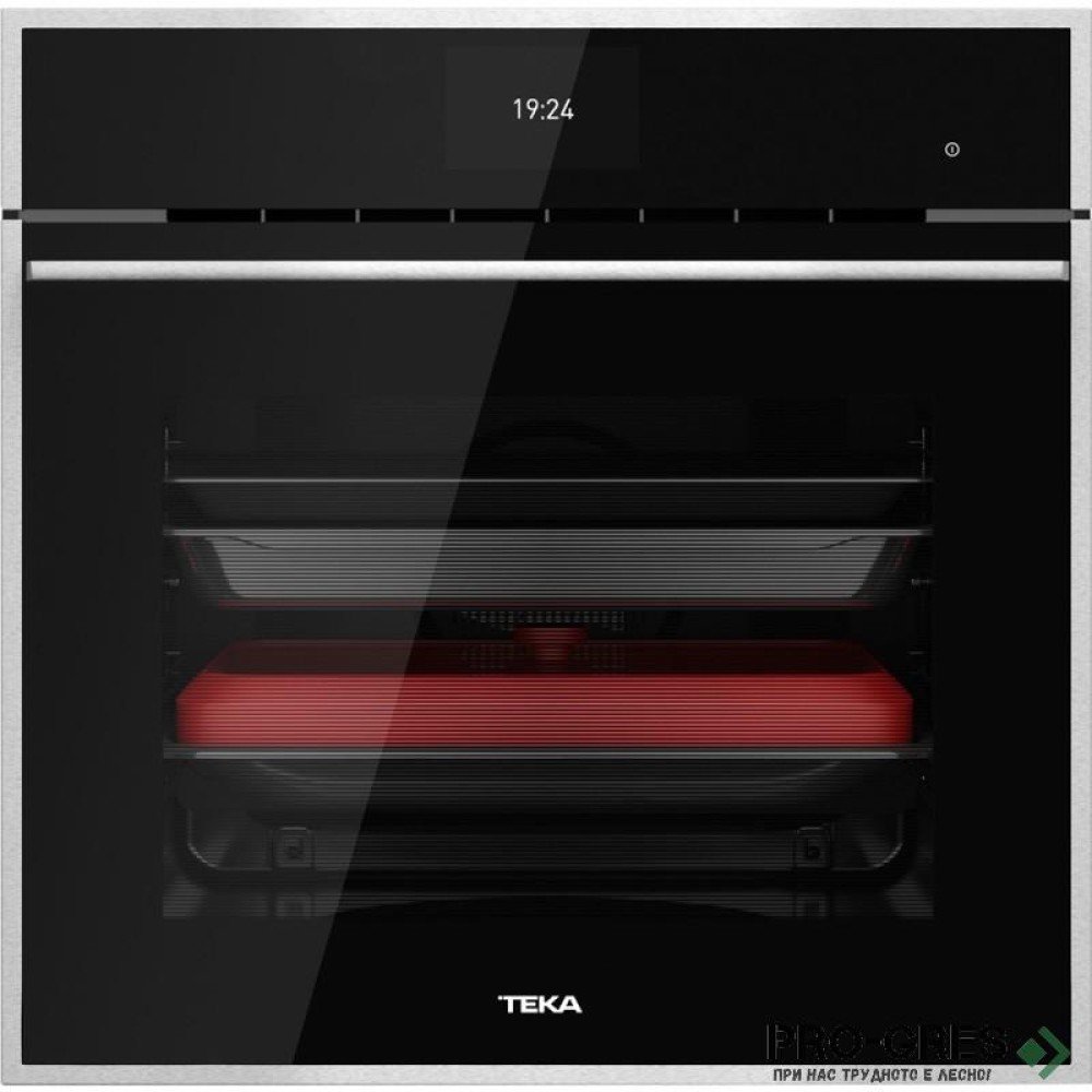 Пиролитична фурна черно стъкло с метална рамка, Teka, Maestro SteakMaster