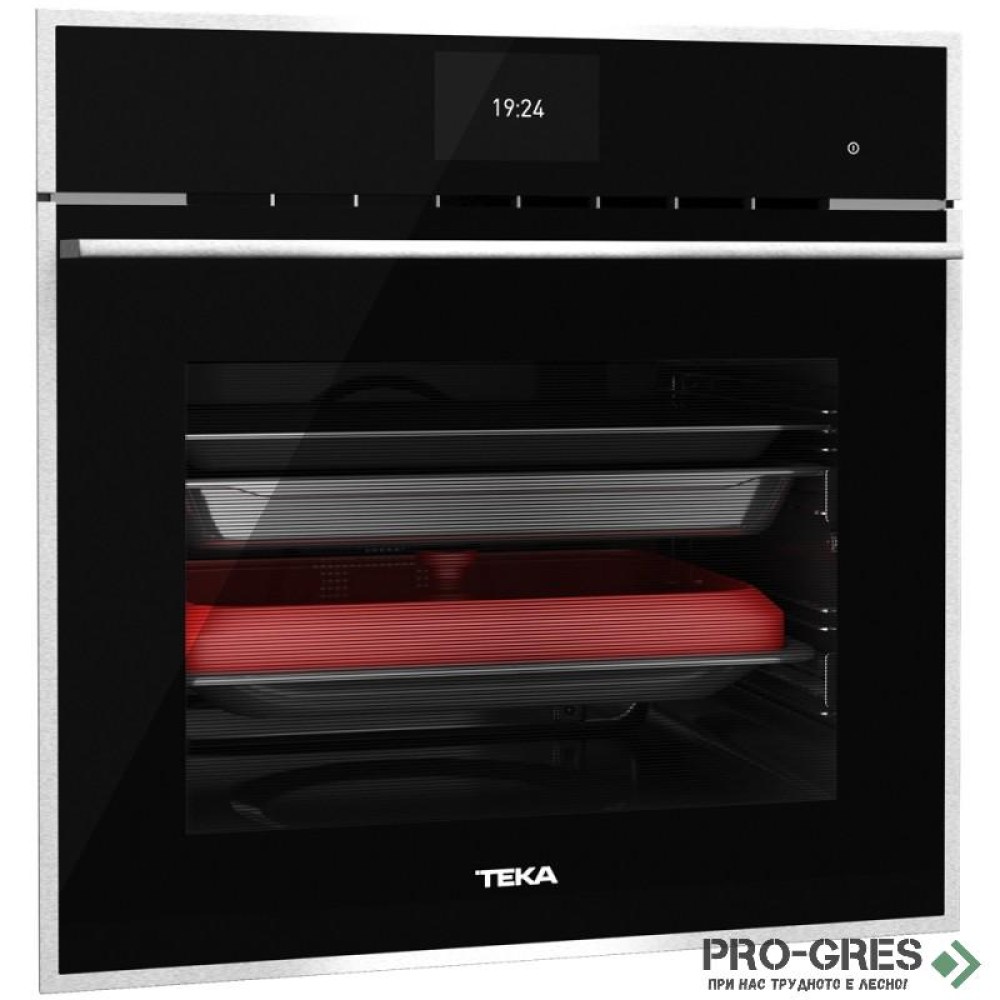 Пиролитична фурна черно стъкло с метална рамка, Teka, Maestro SteakMaster