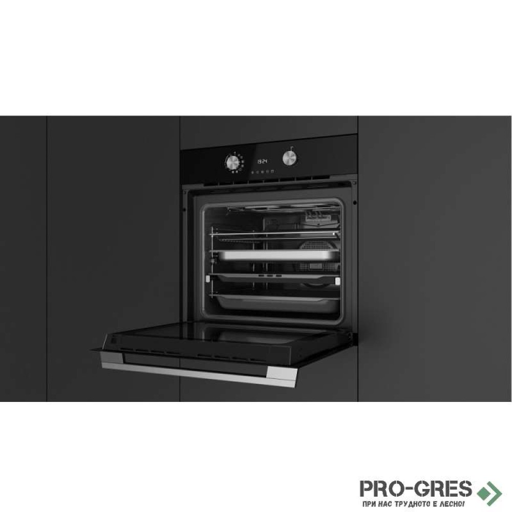 Мултифункционална фурна, черно стъкло, Teka, Maestro SteamGourmet HLB 8550 SC