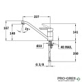 Кухненски смесител, въртящ се чучур, хром, Teka, MF-2 ProJECT, 8191362