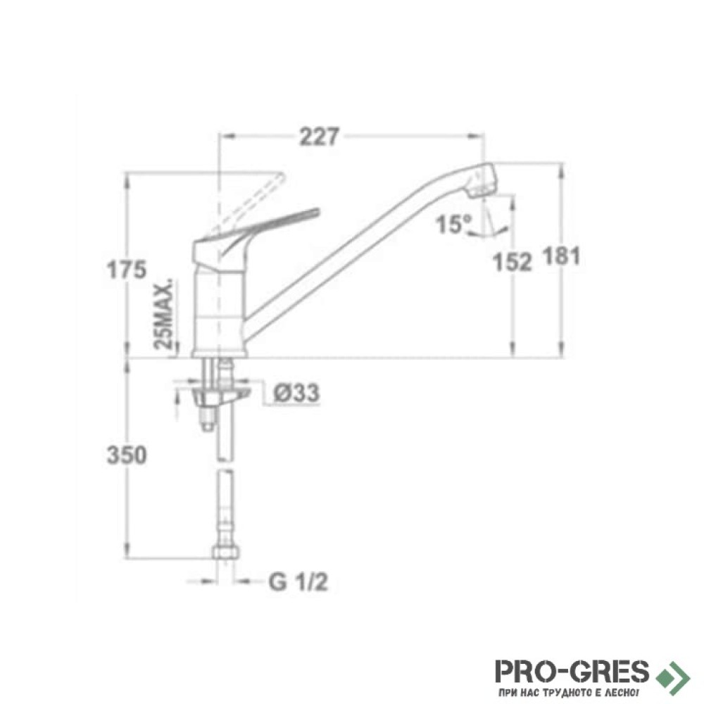 Кухненски смесител, въртящ се чучур, черен металик, Teka, MT Plus 913, 46913020Q