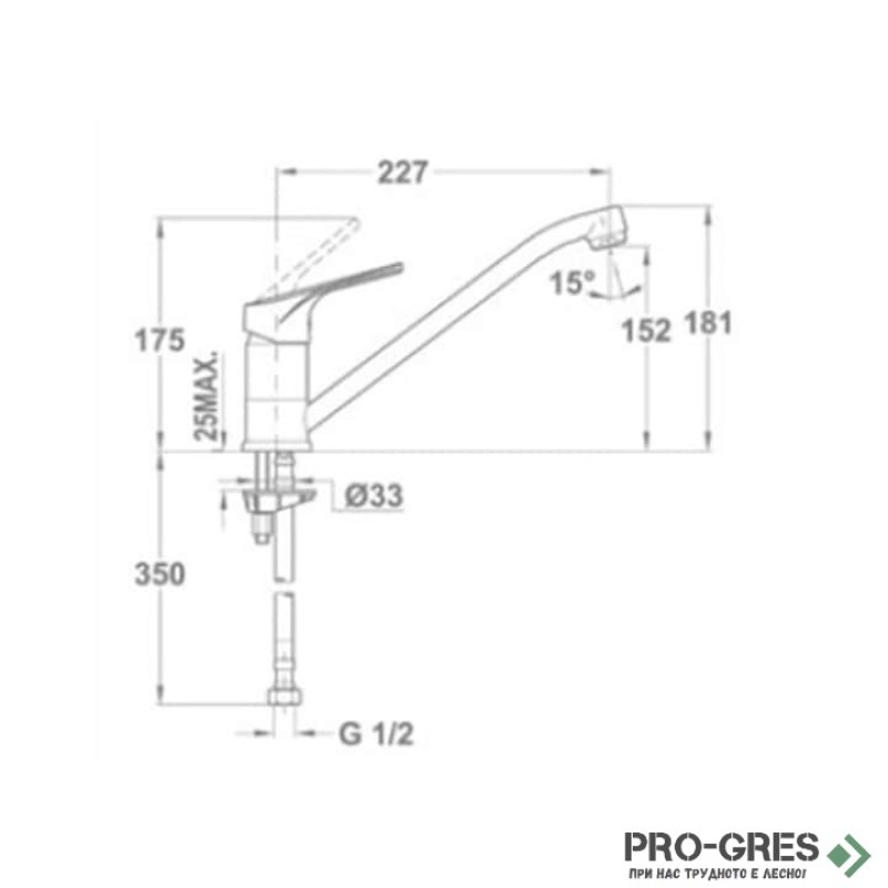 Кухненски смесител, въртящ се чучур, черен металик, Teka, MT Plus 913, 46913020Q