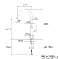 Кухненски смесител, въртящ се чучур, хром, Teka, OVAL 915, 116030062