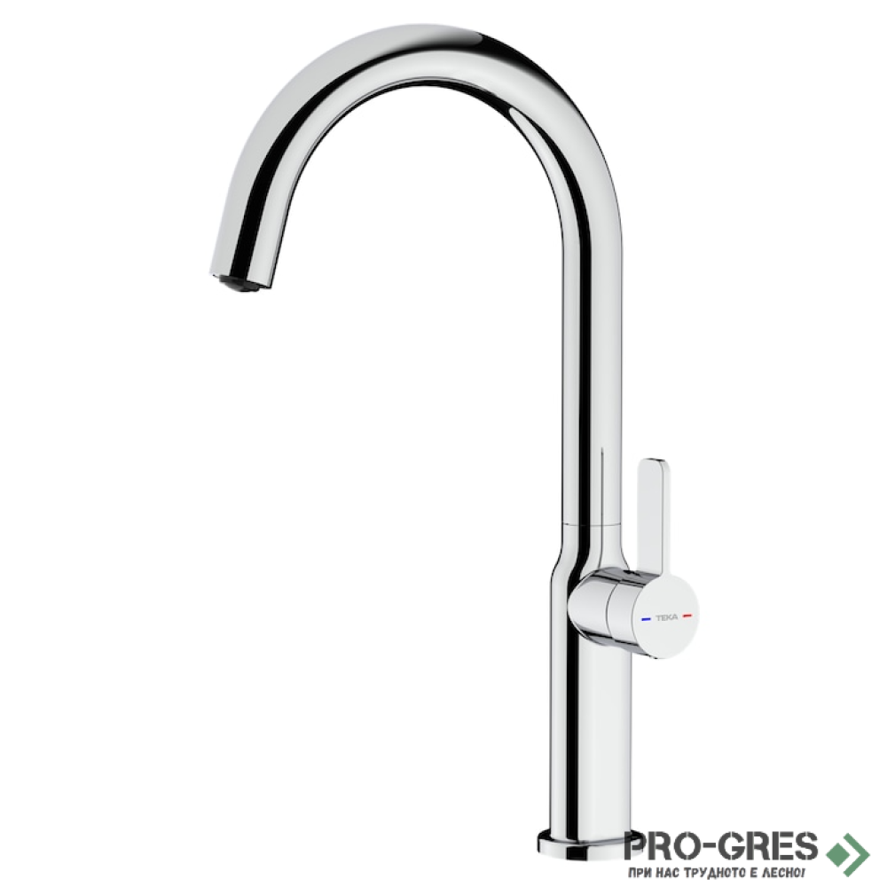 Кухненски смесител, въртящ се чучур, хром, Teka, OVAL 915, 116030062
