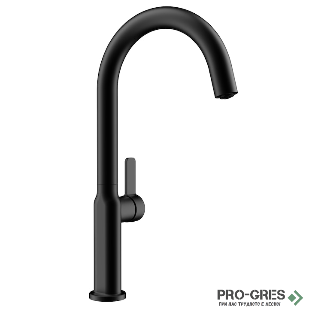 Кухненски смесител, въртящ се чучур, черен, Teka, OVAL 915, 116030064