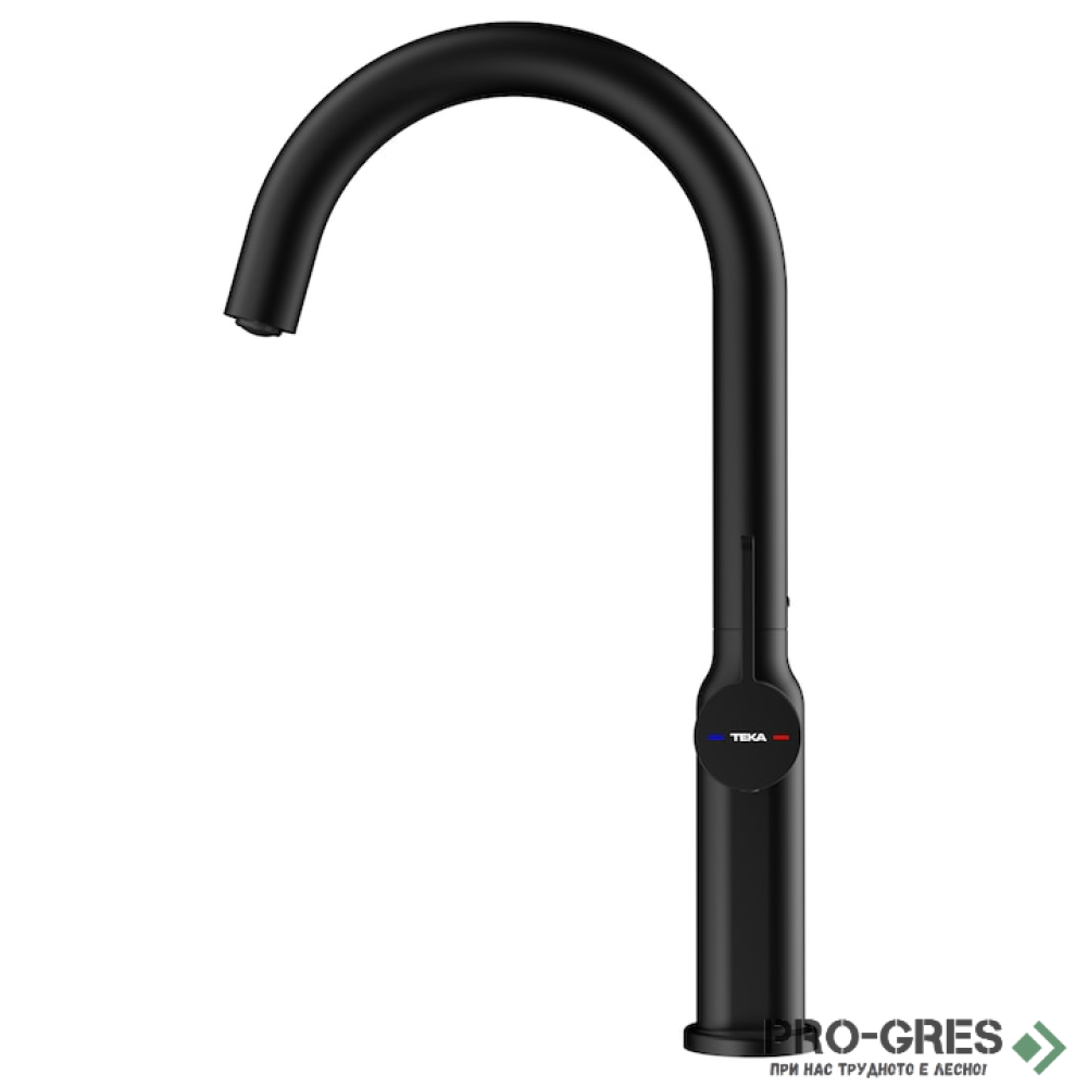 Кухненски смесител, въртящ се чучур, черен, Teka, OVAL 915, 116030064