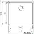 Подплотова гранитна мивка Teka Square 40.40 TG 115230026