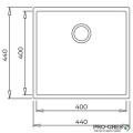 Подплотова гранитна мивка Teka Square 40.40 TG 115230025
