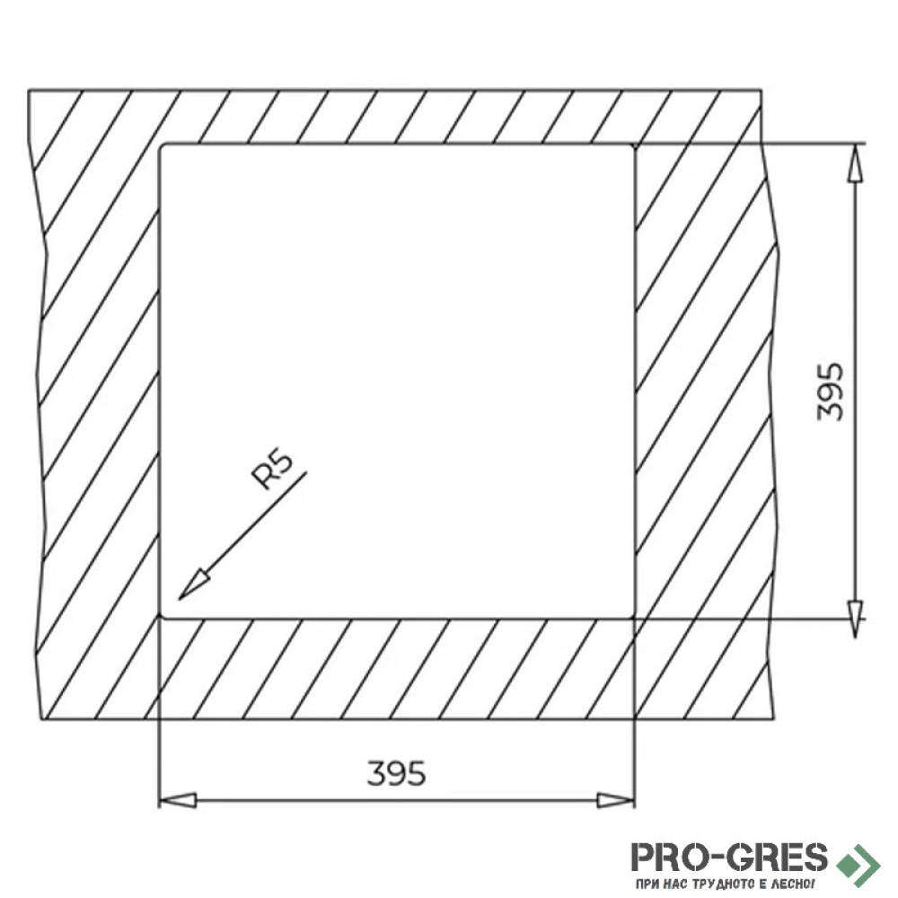 Подплотова гранитна мивка Teka Square 40.40 TG 115230028