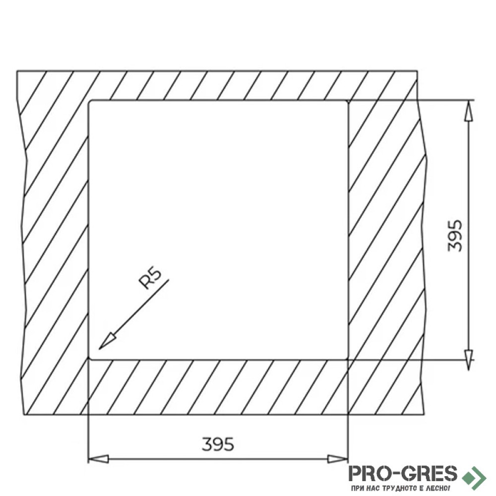 Подплотова гранитна мивка Teka Square 40.40 TG 115230025