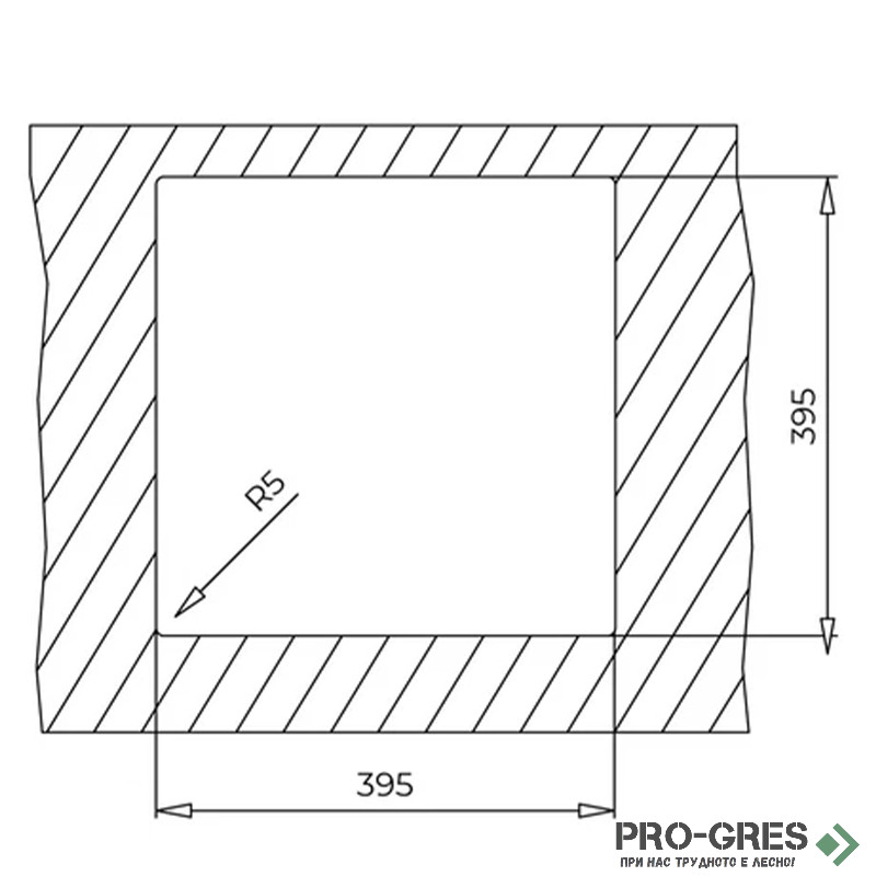 Подплотова гранитна мивка Teka Square 40.40 TG 115230025